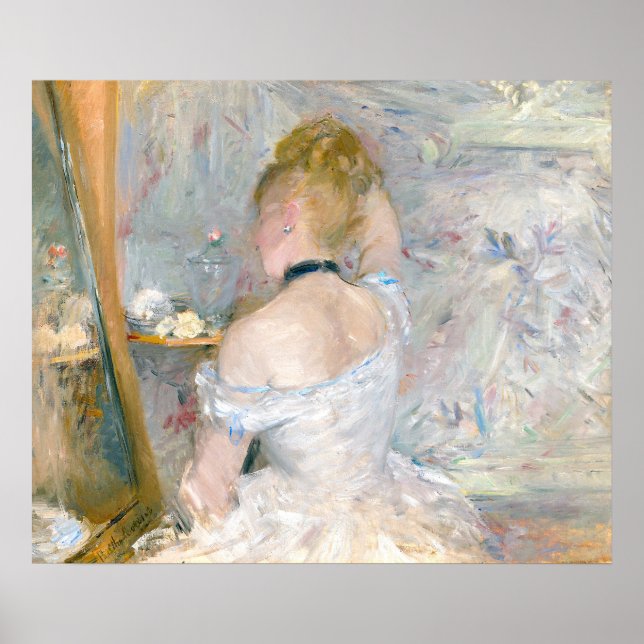 Morisot Frau in ihrer Toilette Französisch Impress Poster (Vorne)