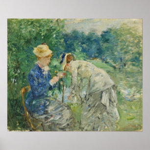 Morisot - Frauen, die Blume 1879 pflücken Poster
