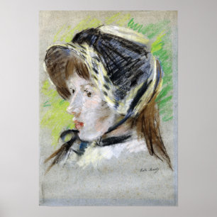 Morisot - Jeanne Pontillon in La Capeline 1884 Poster