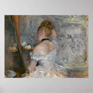 Morisot - Junge Frau auf ihrer Toilette 1880 Poster
