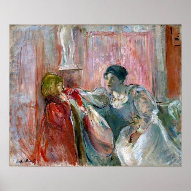 Morisot - Junge Frau und Kind Poster (Vorne)