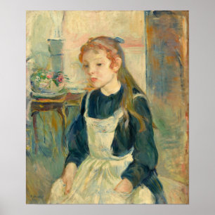 Morisot - Junge Mädchen mit Schürze Poster
