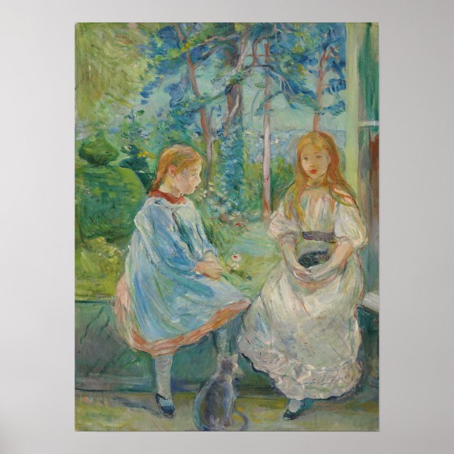 Morisot - Junge Mädchen vor dem Fenster 1892 Poster (Vorne)