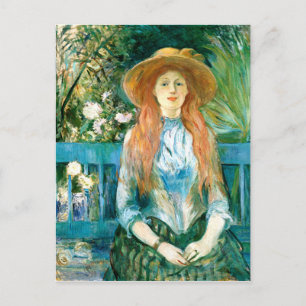 Morisot - Junges Mädchen im Park Postkarte