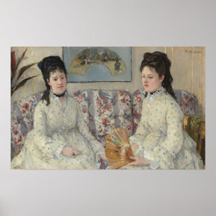 Morisot - Zwei Schwestern auf einem Sofa 1869 Poster