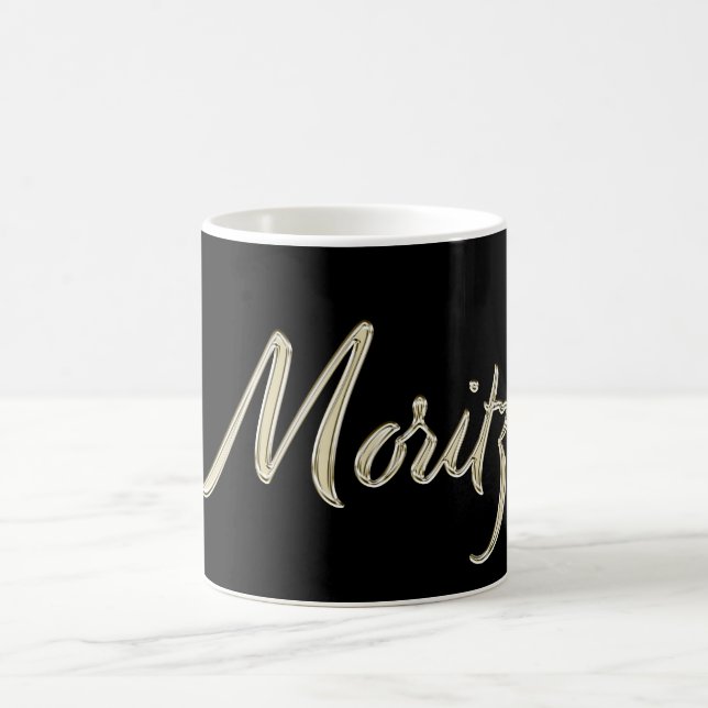 Moritz Name whitegold Tasse Teetasse Kaffeetasse (Mittel)
