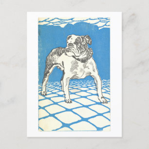 Moriz Jungs Bulldog Print Postcard Postkarte