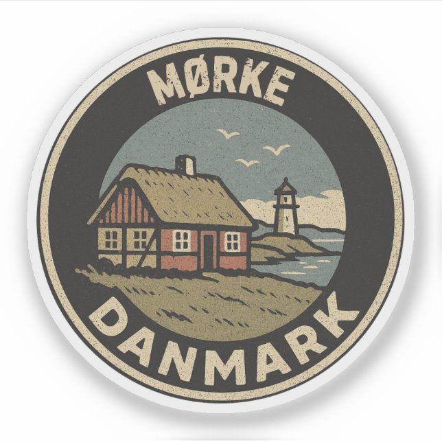 Mørke, Dänemark Danmark Aufkleber (Vorderseite)
