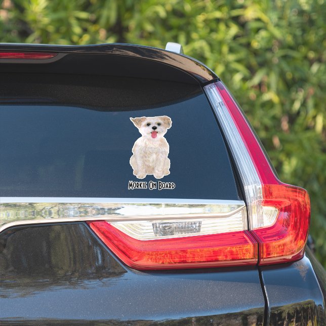 Morkie Dog Custom Cut Sticker (Auto Seite)