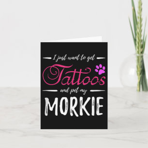 Morkie Dog Lover Tattoo Funny Dog Mama Geschenk Id Karte