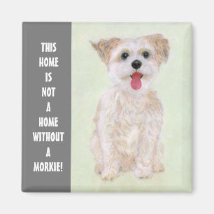 Morkie Dog Magnet mit Text