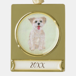 Morkie Dog Metal Ornament