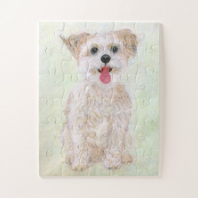 Morkie Dog Oversized Puzzle (Vertikal)