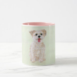 Morkie Dog Pink Combo Tasse