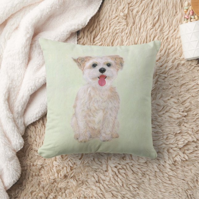 Morkie Dog Throw Kissen (Decke)