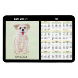 Morkie Flexible 2026 Kalender Magnet