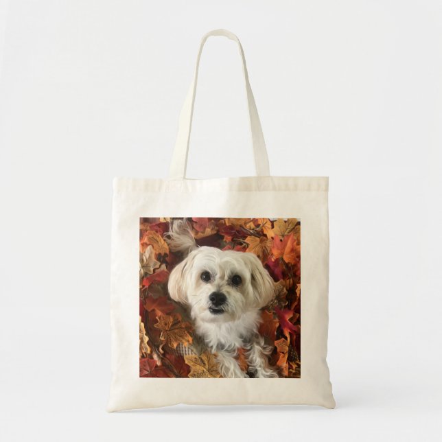 Morkie Herbst-Taschen-Tasche Tragetasche (Vorne)