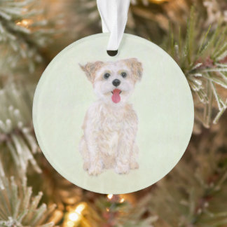 Morkie-Hund Acryl-Kreisschmuck Ornament