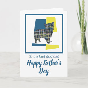 Morkie-Hund-Silhouette Dreifarbig Vatertagskarte Karte