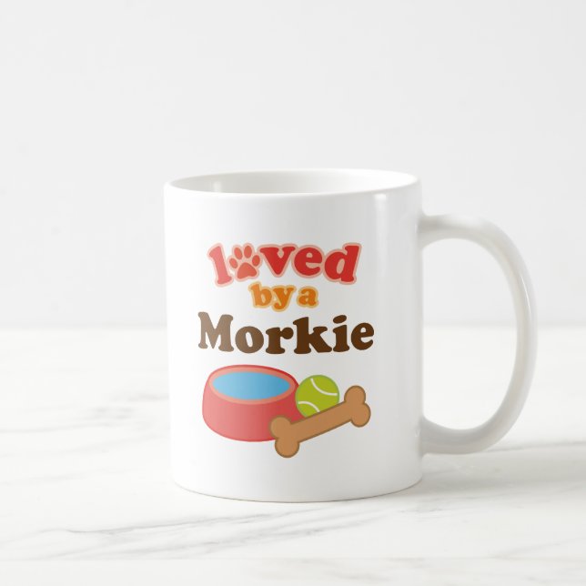 Morkie Hundebesitzer-Geschenk Kaffeetasse (Rechts)