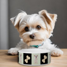Morkie-Hundeschüssel mit Knochen