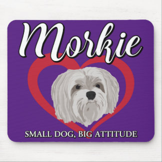 Morkie - Kleiner Hund, große Attitüde - 3 Mousepad