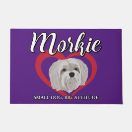 Morkie - Kleiner Hund, große Höhe - 3 Fußmatte