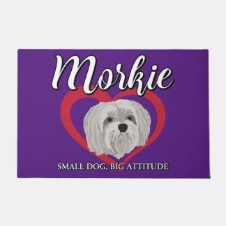 Morkie - Kleiner Hund, große Höhe - 3 Fußmatte