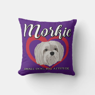 Morkie - Kleiner Hund, große Höhe - 3 Kissen