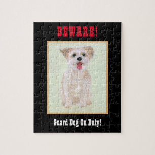 Morkie Lustiger Wachhund Puzzle