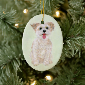 Morkie Premium Keramik-Ornament Keramik Ornament