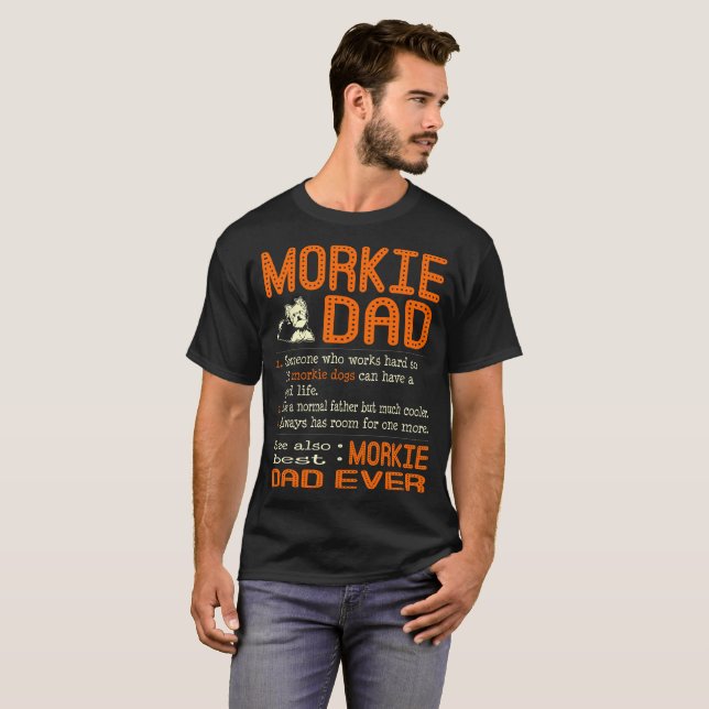 Morkie Vater mögen normalen Vater viel cooler T-Shirt (Vorne ganz)