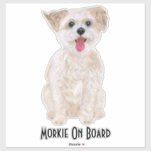 Morkie Vinyl Sticker mit Text