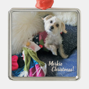 Morkie WeihnachtsStrumpf-Prämien-Verzierung Ornament Aus Metall