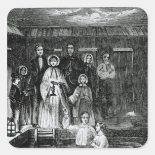 Mormon Baptisse Quadratischer Aufkleber