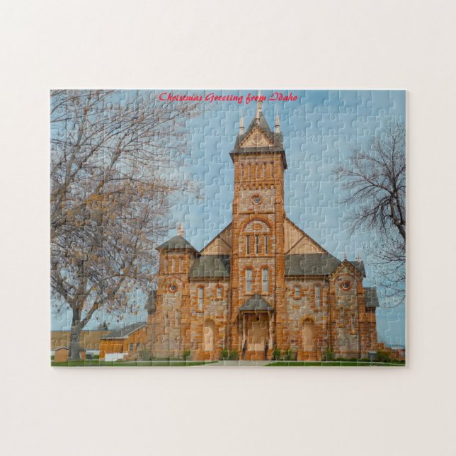 Mormon Church Idaho. Weihnachtsgrüße Puzzle (Horizontal)