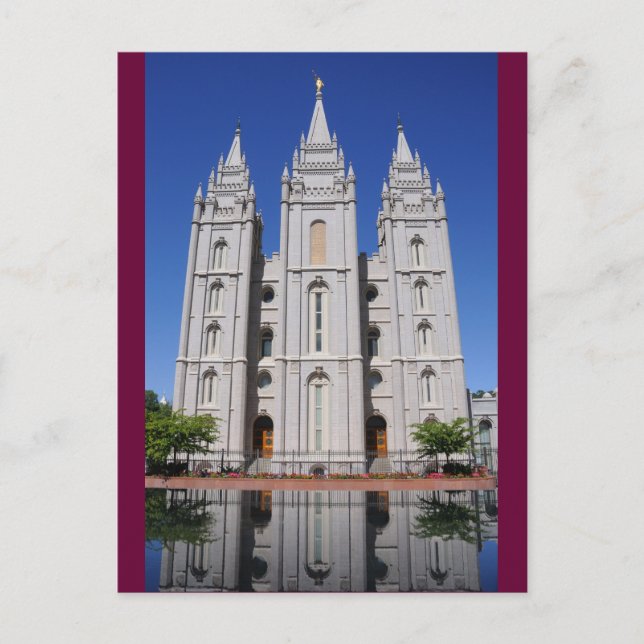 Mormon (LDS) Tempel in Salt Lake City, Utah Postkarte (Vorderseite)