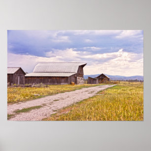 Mormon Row Barns, Grand Teton Nationalpark Poster