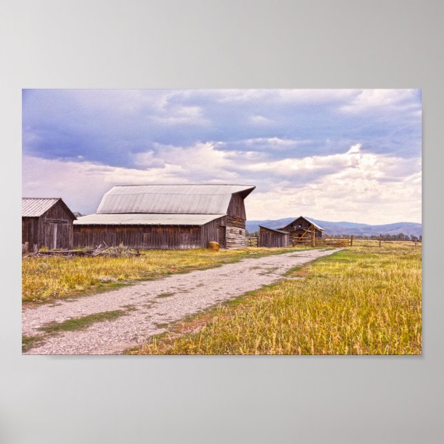 Mormon Row Barns, Grand Teton Nationalpark Poster (Vorne)
