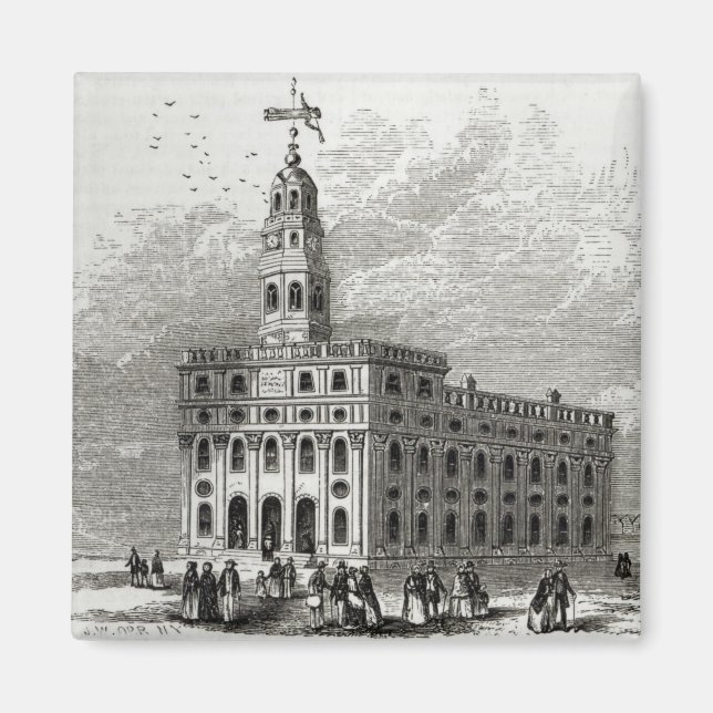 Mormon Temple at Salt Lake, 1854 Magnet (Vorne)