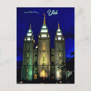 Mormon Temple Salt Lake City Utah Postkarte