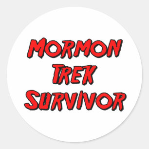 Mormon Trek Survivor Runder Aufkleber