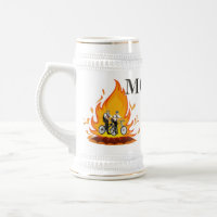 Mormonen auf Feuer-Tasse