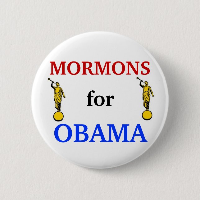 Mormonen für Knopf Obama 2012 Button (Vorderseite)