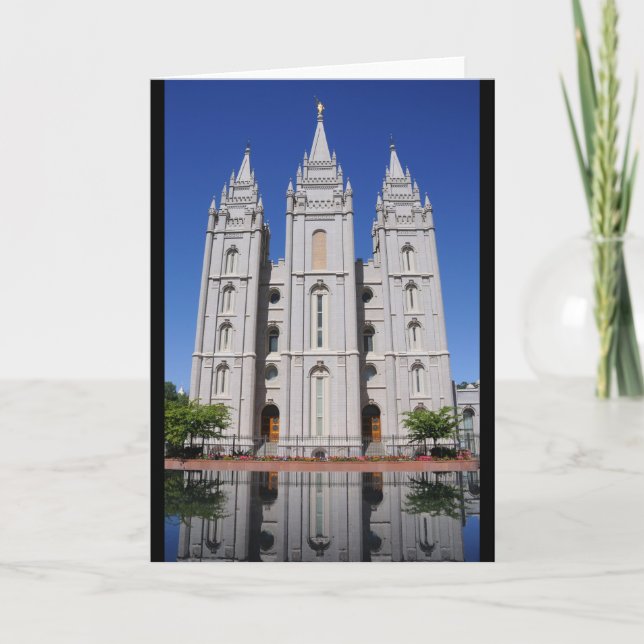 Mormonischer Tempel (LDS) in Salt Lake City, Utah Karte (Vorderseite)