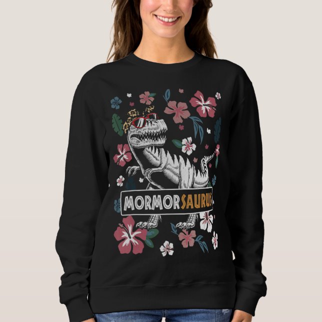 Mormorsaurus Rex Grandma Dinosaur Rex Mormor Sauru Sweatshirt (Vorderseite)