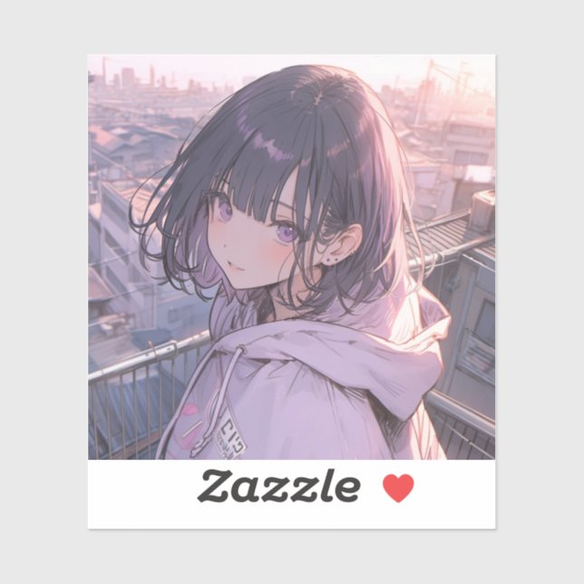 Mornig with you | 東京娘 GenerartiveAI シール Aufkleber (Blatt)