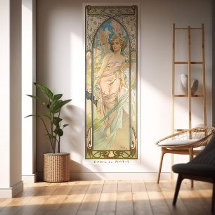 Morning Awakening Art Nouveau Poster Set 3/4 Mucha