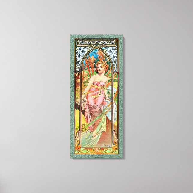 Morning Awakening von Alphonse Mucha Leinwanddruck (Vorderseite)