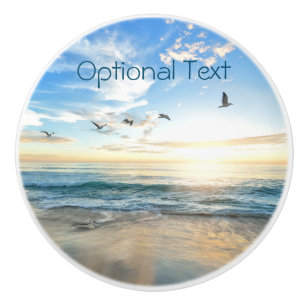 Morning Beach Seagulas Keramikknauf